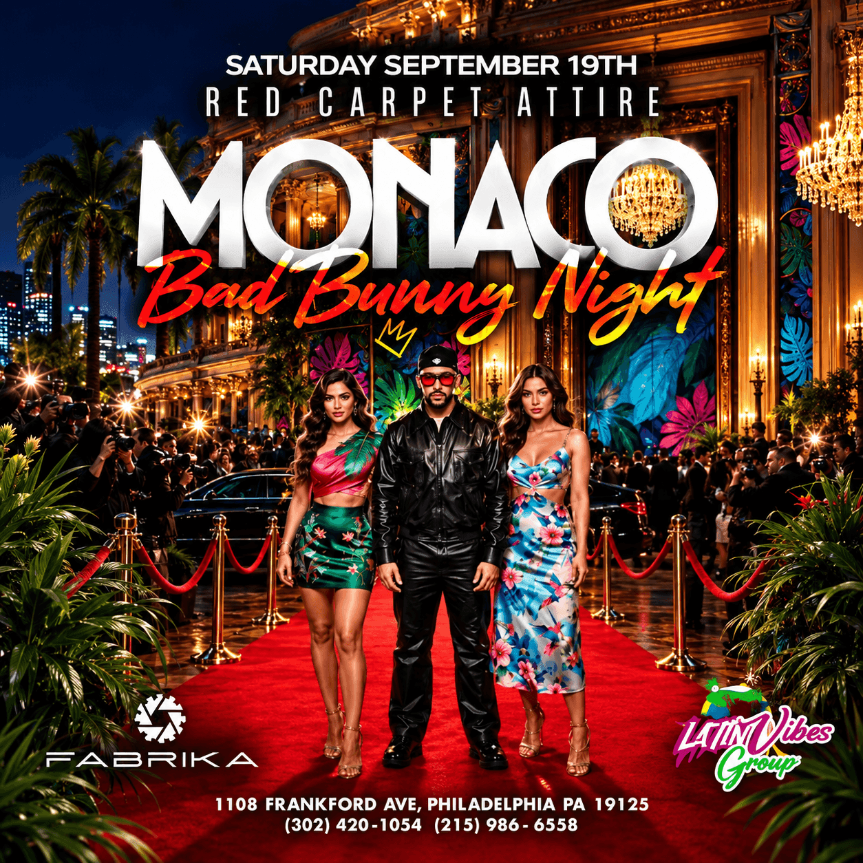 MONACO: Bad Bunny Night Red Carpet Reggaetón Party