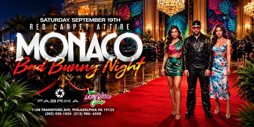 MONACO: Bad Bunny Night Red Carpet Reggaetón Party