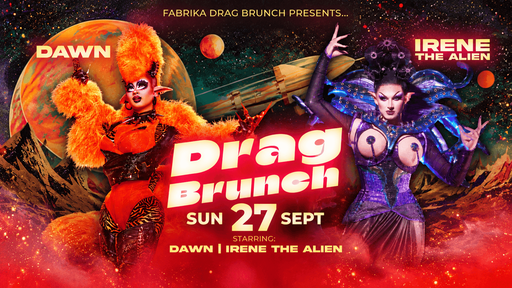 RuPaul's Takeover Brunch Presents: Dawn & Irene the Alien at Fabrika Philly