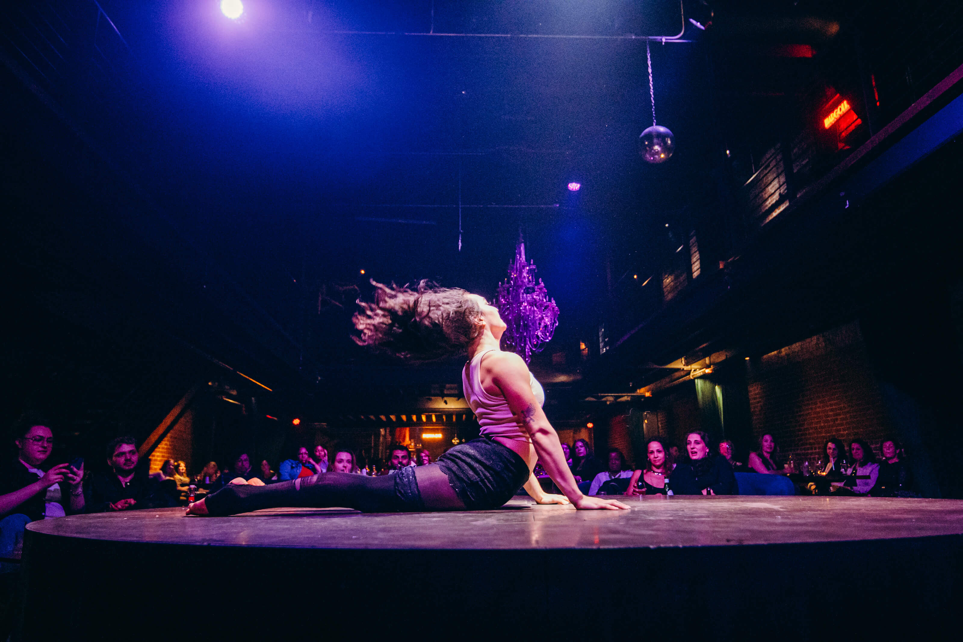 A dynamic variety performance on stage at the OPUS Saturday Dinner Show at Fabrika, Philadelphia.